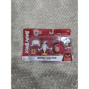 Brand New Rare Angry Birds Mission Flock Pack Silver & Red Figure 2Pack Surprise